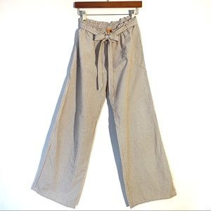 Anthro Saturday Sunday Seersucker Wide Leg Pants